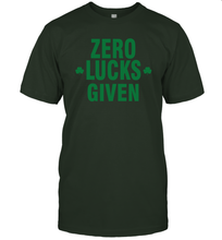 Load image into Gallery viewer, Zero Lucks Given Shirt Lucky Green St. Patrick's Day T-Shirt