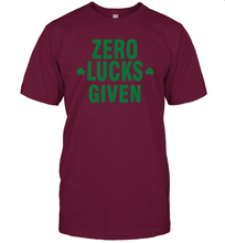 Load image into Gallery viewer, Zero Lucks Given Shirt Lucky Green St. Patrick's Day T-Shirt