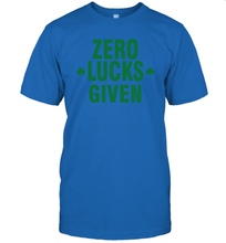 Load image into Gallery viewer, Zero Lucks Given Shirt Lucky Green St. Patrick's Day T-Shirt
