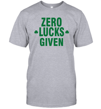 Load image into Gallery viewer, Zero Lucks Given Shirt Lucky Green St. Patrick's Day T-Shirt