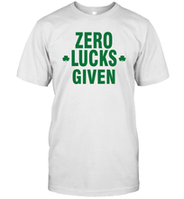 Load image into Gallery viewer, Zero Lucks Given Shirt Lucky Green St. Patrick's Day T-Shirt
