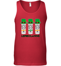 Load image into Gallery viewer, St Patrick's Irish Day Lepreclawns Lucky Shamrock Drinking Tank Top