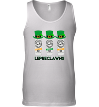 Load image into Gallery viewer, St Patrick's Irish Day Lepreclawns Lucky Shamrock Drinking Tank Top