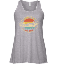 Load image into Gallery viewer, Family Shirt First Time New Grandpa Est 2020 Vintage Racerback Tank