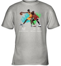 Load image into Gallery viewer, Kobe Bryant And Michael Jordan Signatures Graphic Youth T-Shirt