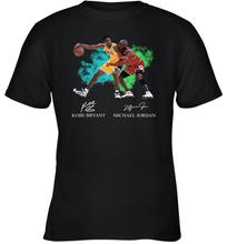 Load image into Gallery viewer, Kobe Bryant And Michael Jordan Signatures Graphic Youth T-Shirt