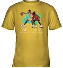 Load image into Gallery viewer, Kobe Bryant And Michael Jordan Signatures Graphic Youth T-Shirt