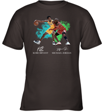 Load image into Gallery viewer, Kobe Bryant And Michael Jordan Signatures Graphic Youth T-Shirt
