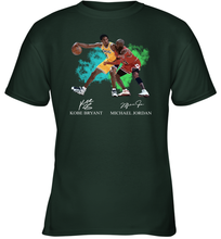 Load image into Gallery viewer, Kobe Bryant And Michael Jordan Signatures Graphic Youth T-Shirt