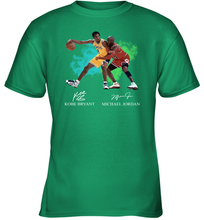 Load image into Gallery viewer, Kobe Bryant And Michael Jordan Signatures Graphic Youth T-Shirt