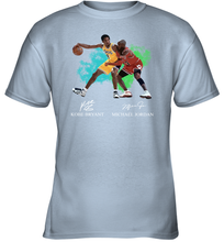 Load image into Gallery viewer, Kobe Bryant And Michael Jordan Signatures Graphic Youth T-Shirt