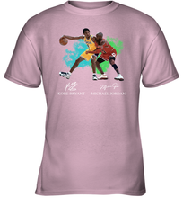 Load image into Gallery viewer, Kobe Bryant And Michael Jordan Signatures Graphic Youth T-Shirt