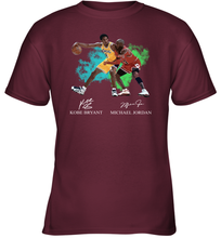 Load image into Gallery viewer, Kobe Bryant And Michael Jordan Signatures Graphic Youth T-Shirt