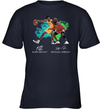 Load image into Gallery viewer, Kobe Bryant And Michael Jordan Signatures Graphic Youth T-Shirt