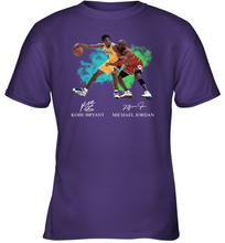 Load image into Gallery viewer, Kobe Bryant And Michael Jordan Signatures Graphic Youth T-Shirt