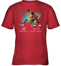 Load image into Gallery viewer, Kobe Bryant And Michael Jordan Signatures Graphic Youth T-Shirt