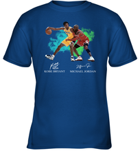 Load image into Gallery viewer, Kobe Bryant And Michael Jordan Signatures Graphic Youth T-Shirt