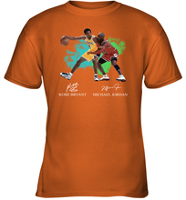 Load image into Gallery viewer, Kobe Bryant And Michael Jordan Signatures Graphic Youth T-Shirt