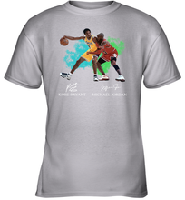 Load image into Gallery viewer, Kobe Bryant And Michael Jordan Signatures Graphic Youth T-Shirt