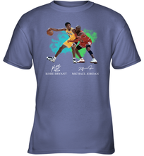 Load image into Gallery viewer, Kobe Bryant And Michael Jordan Signatures Graphic Youth T-Shirt