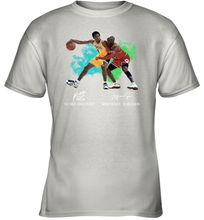 Load image into Gallery viewer, Kobe Bryant And Michael Jordan Signatures Graphic Youth T-Shirt