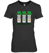 Load image into Gallery viewer, St Patrick's Irish Day Lepreclawns Lucky Shamrock Drinking Premium Women's T-Shirt