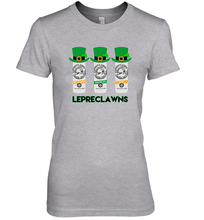 Load image into Gallery viewer, St Patrick's Irish Day Lepreclawns Lucky Shamrock Drinking Premium Women's T-Shirt