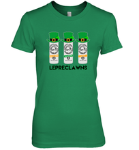 Load image into Gallery viewer, St Patrick's Irish Day Lepreclawns Lucky Shamrock Drinking Premium Women's T-Shirt