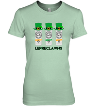 Load image into Gallery viewer, St Patrick's Irish Day Lepreclawns Lucky Shamrock Drinking Premium Women's T-Shirt