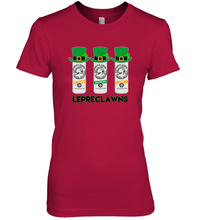 Load image into Gallery viewer, St Patrick's Irish Day Lepreclawns Lucky Shamrock Drinking Premium Women's T-Shirt