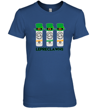 Load image into Gallery viewer, St Patrick's Irish Day Lepreclawns Lucky Shamrock Drinking Premium Women's T-Shirt