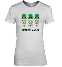 Load image into Gallery viewer, St Patrick's Irish Day Lepreclawns Lucky Shamrock Drinking Premium Women's T-Shirt