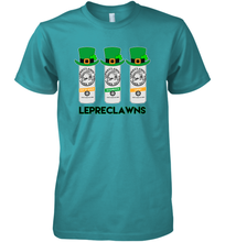 Load image into Gallery viewer, St Patrick's Irish Day Lepreclawns Lucky Shamrock Drinking Premium Men's T-Shirt