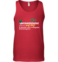 Load image into Gallery viewer, St Patrick's Irish Shenanigator A Teacher Who Instigates Shenanigans Tank Top