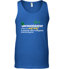 Load image into Gallery viewer, St Patrick's Irish Shenanigator A Teacher Who Instigates Shenanigans Tank Top