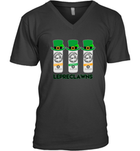 Load image into Gallery viewer, St Patrick's Irish Day Lepreclawns Lucky Shamrock Drinking V-Neck T-Shirt