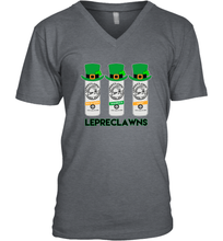Load image into Gallery viewer, St Patrick's Irish Day Lepreclawns Lucky Shamrock Drinking V-Neck T-Shirt