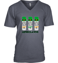 Load image into Gallery viewer, St Patrick's Irish Day Lepreclawns Lucky Shamrock Drinking V-Neck T-Shirt