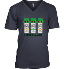 Load image into Gallery viewer, St Patrick's Irish Day Lepreclawns Lucky Shamrock Drinking V-Neck T-Shirt