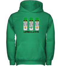 Load image into Gallery viewer, St Patrick's Irish Day Lepreclawns Lucky Shamrock Drinking Youth Hoodie