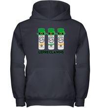 Load image into Gallery viewer, St Patrick's Irish Day Lepreclawns Lucky Shamrock Drinking Youth Hoodie