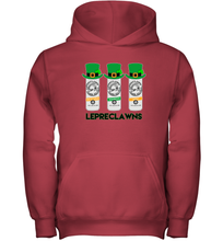 Load image into Gallery viewer, St Patrick's Irish Day Lepreclawns Lucky Shamrock Drinking Youth Hoodie