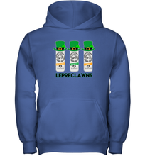 Load image into Gallery viewer, St Patrick's Irish Day Lepreclawns Lucky Shamrock Drinking Youth Hoodie