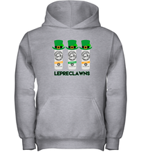 Load image into Gallery viewer, St Patrick's Irish Day Lepreclawns Lucky Shamrock Drinking Youth Hoodie