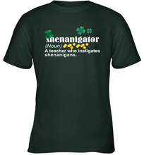 Load image into Gallery viewer, St Patrick's Irish Shenanigator A Teacher Who Instigates Shenanigans Youth T-Shirt