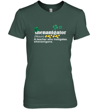 Load image into Gallery viewer, St Patrick's Irish Shenanigator A Teacher Who Instigates Shenanigans Premium Women's T-Shirt