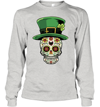 Load image into Gallery viewer, Sugar Skull Of Dead Shirt St. Patrick's Day Youth Long Sleeve