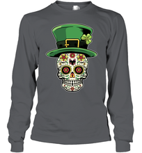 Load image into Gallery viewer, Sugar Skull Of Dead Shirt St. Patrick's Day Youth Long Sleeve