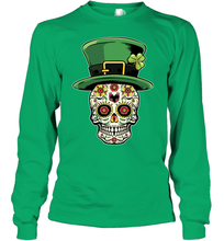 Load image into Gallery viewer, Sugar Skull Of Dead Shirt St. Patrick's Day Youth Long Sleeve