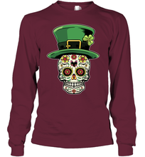 Load image into Gallery viewer, Sugar Skull Of Dead Shirt St. Patrick's Day Youth Long Sleeve